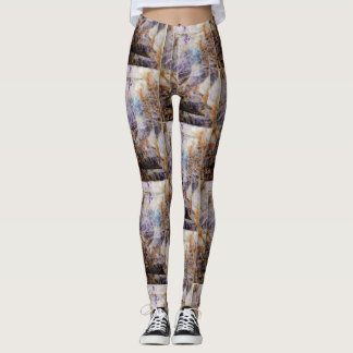 Legging azulejos de pedra roxa