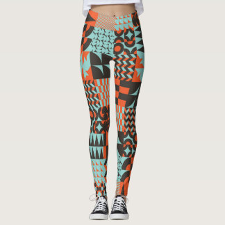 Legging Azulejos geométricos mosaicos, padrão elegante sem