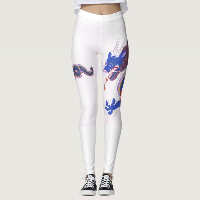 Legging Azure Guardian-Japanese Dragon of the Eastern Sky (Frente)