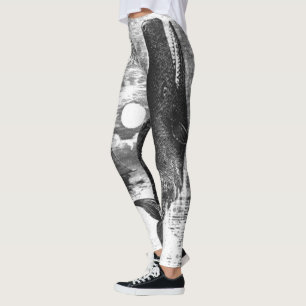 Legging Baleia-Cachalote Emergindo, Animais da Vida Marinh