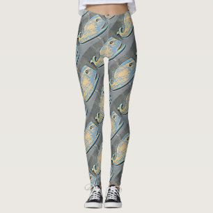 Legging baleias azuis nadadoras