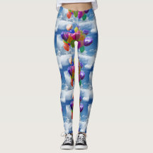 Balões Arco-íris nas Nuvens