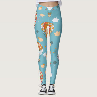 Legging Balões Coloridos Padrão Festivo Design