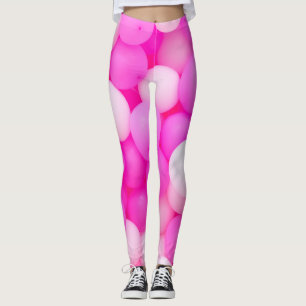 Legging Balões cor-de-rosa Design de fundo festivo.