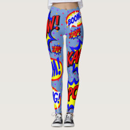Legging Balões de Fala Personalizados de Quadrinhos Pontos