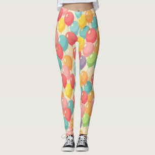 Legging Balões de festa em cores diferentes