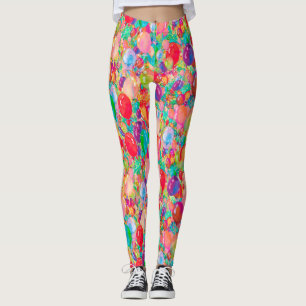 Legging balões doces vermelho multicolorido