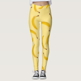 Legging Banana Textura de leguminosas amarelas leves