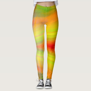 Legging Banda amarelo verde abstrato