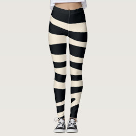 Legging Banda branca e negra zebra