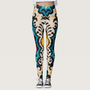 Legging Bandana impressão: Vintage paisley ornation.