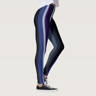 Legging Bandas Abstrato azuis e roxas