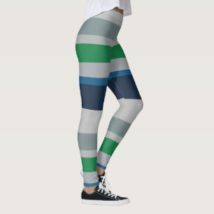 Legging Bandas Abstrato azuis verdes