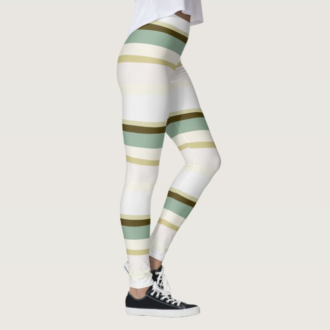 Legging Bandas Abstrato verdes (Direita)