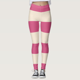 Legging Bandas Brancas Antigas e Místicas Rosa