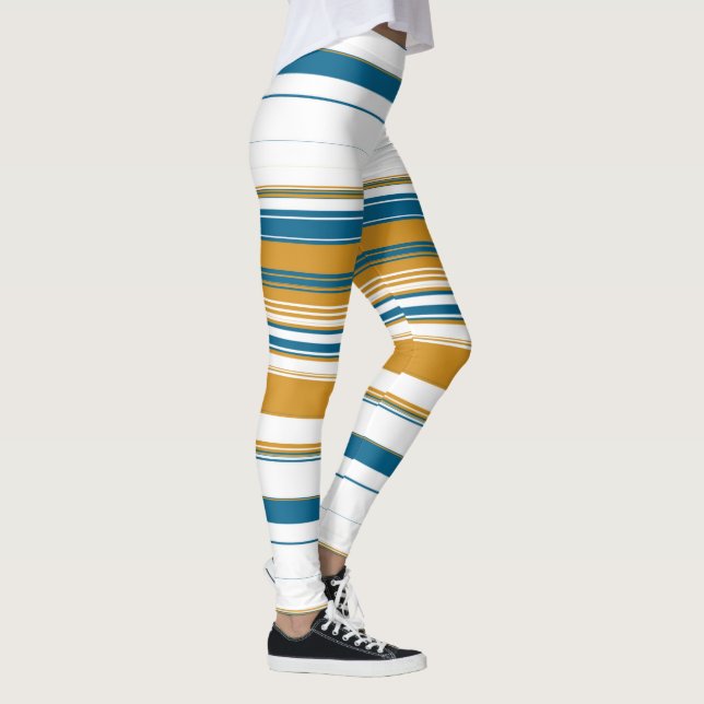 Legging Bandas brancas e amarelas azuis (Direita)