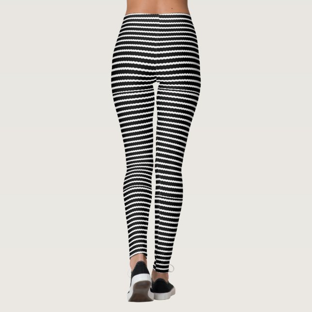 Legging Bandas brancas e pretas (Verso)