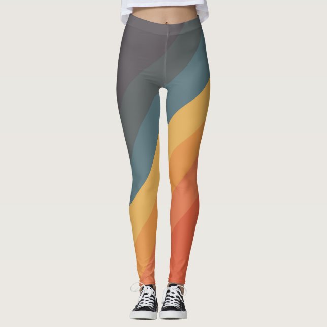 Legging Bandas com faixas retrorreflectoras dos anos 80 e  (Frente)