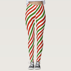 Legging Bandas de Natal Coloridas