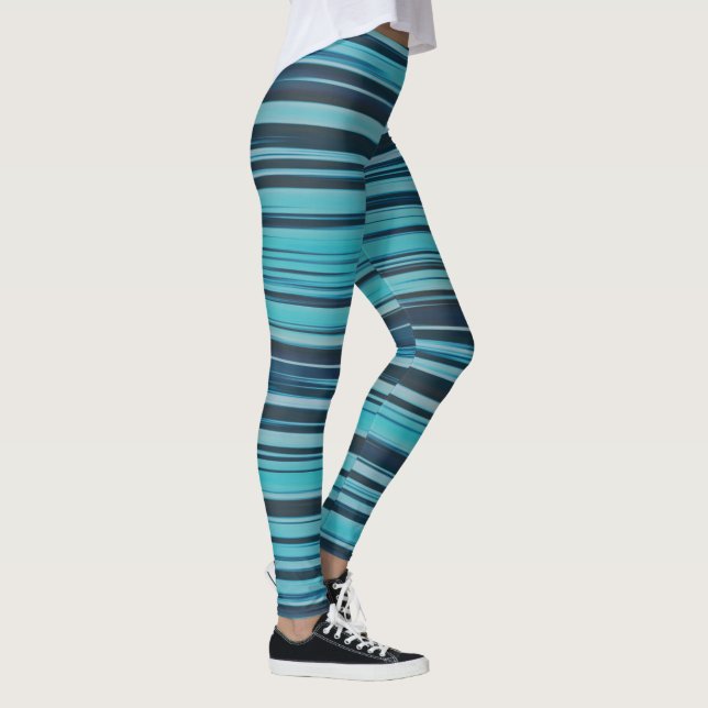 Legging Bandas de onda azuis (Direita)