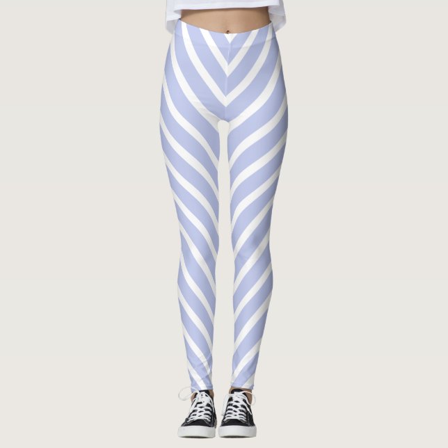 Legging Bandas Diagonais Azuis (Frente)