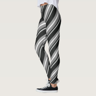 Legging Bandas Diagonais Pretas