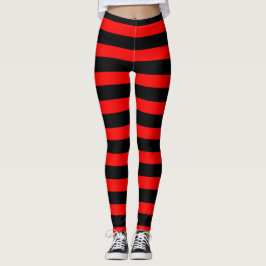 Legging Bandas vermelhas e pretas