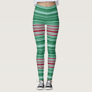 Legging Bandas Vermelhas e Verdes