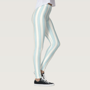 Legging Bandas Verticais Azuis Claras