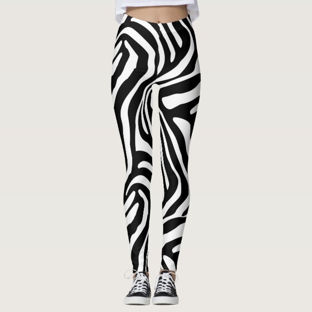 Legging Bandas Zebra Clássicas (Frente)
