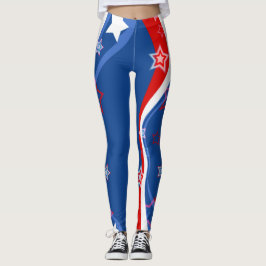 Legging Bandeira abstrato americana Estrelas e Stripes