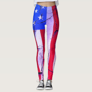 Legging Bandeira Americana 4 De Julho