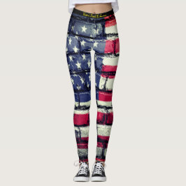 Legging Bandeira Americana 4 De Julho