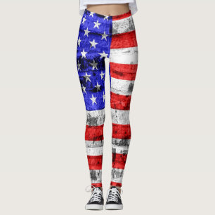 Legging Bandeira americana #9 do vintage