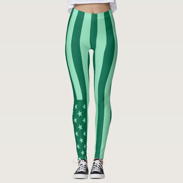 Legging Bandeira Americana Cor Retro #7 (Frente)