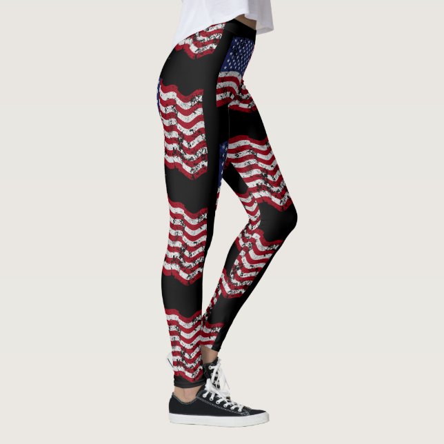 Legging Bandeira Americana Distorcida (Direita)