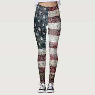 Legging Bandeira americana do Grunge