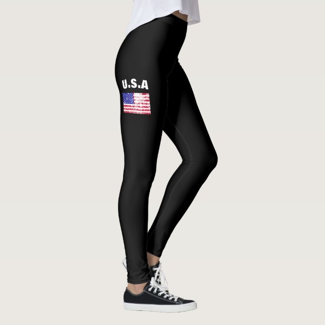 Legging Bandeira americana esmaecida Glória Sinalizador ne (Direita)