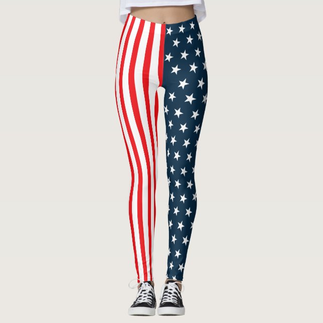 Legging Bandeira Americana | Estrelas E Estrelas (Frente)