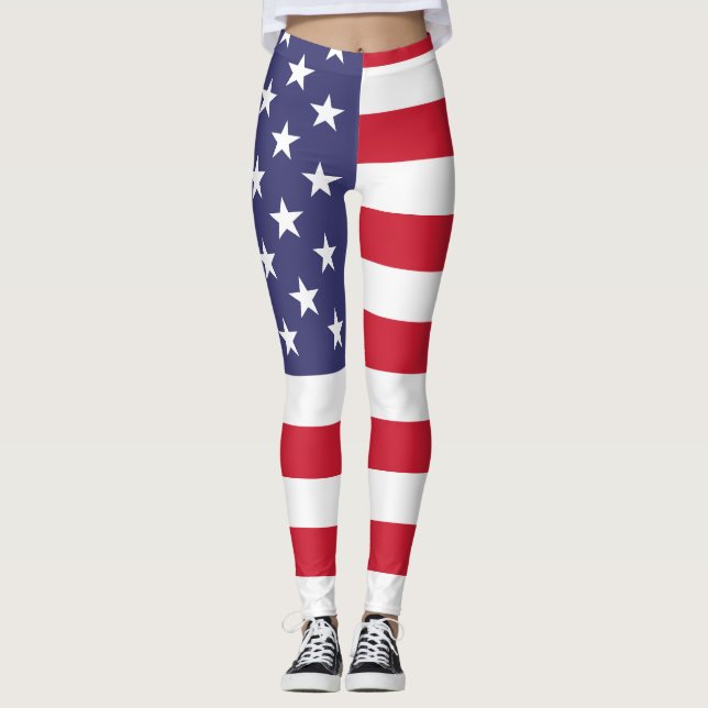 Legging Bandeira Americana Patriótica (Frente)