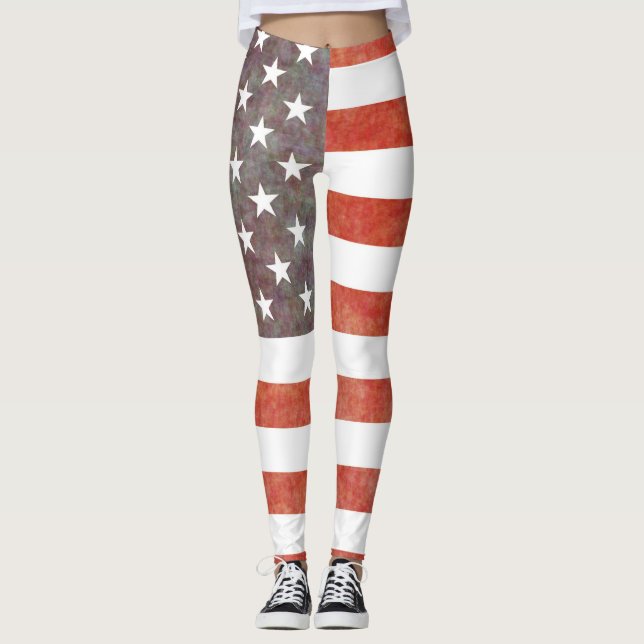 Legging Bandeira Americana Patriótica (Frente)