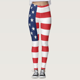 Legging Bandeira Americana Patriótica
