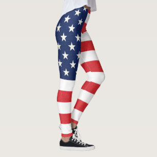 Legging Bandeira Americana Patriótica 