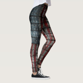 Legging Bandeira Americana Rústica Antiga