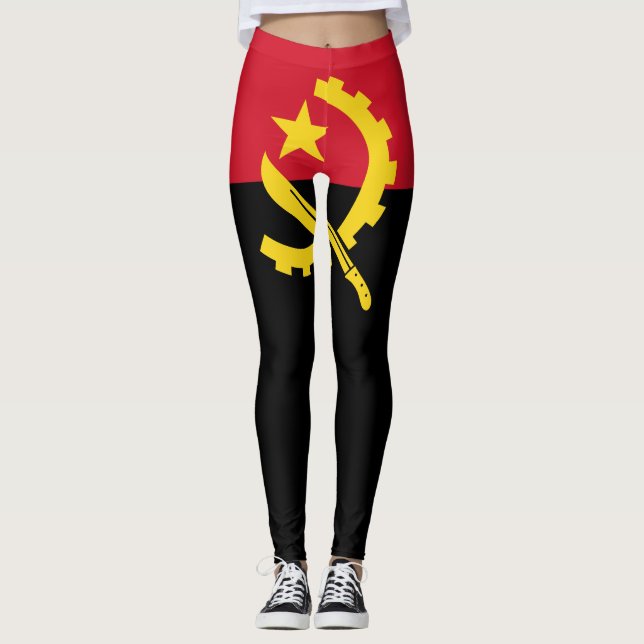Legging Bandeira Angolana Patriótica (Frente)