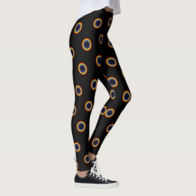Legging BANDEIRA ARCO-ÍRIS - LISTRAS - Cores LGBT Anéis (Direita)