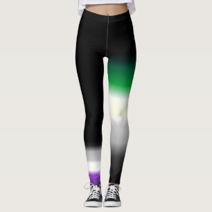 Legging Bandeira aromantic assexuada #2 do orgulho do ás