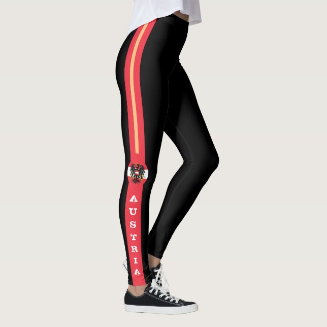 Legging Bandeira austríaca e patriotas de moda austríacos/ (Direita)