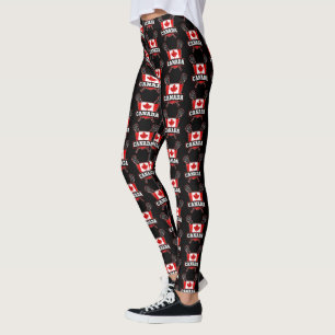 Legging Bandeira canadense Lacrosse LAX Leggins