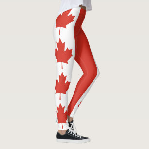 Legging Bandeira Canadense Patriótica